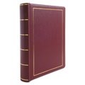 Wilson Jones Binder for Corporation Minutes, 3 Posts, 2" Capacity, 11 x 8.5, Red w/Gold Trim WLJ39611